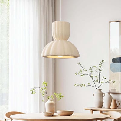 LumenXL Moderne Wabi-Sabi hanglamp Soru 40 cm - zandbeige