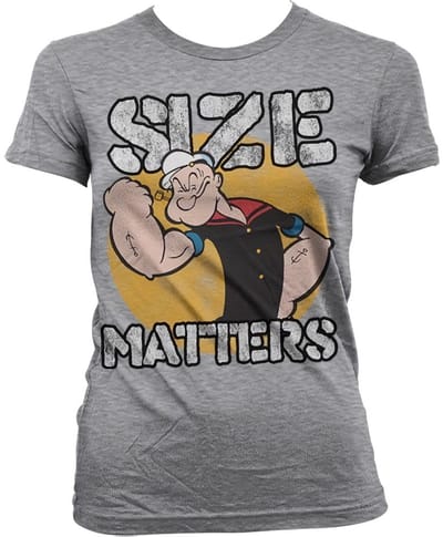 Popeye Maat Matters Girly T-shirt voor dames, heather-grijs