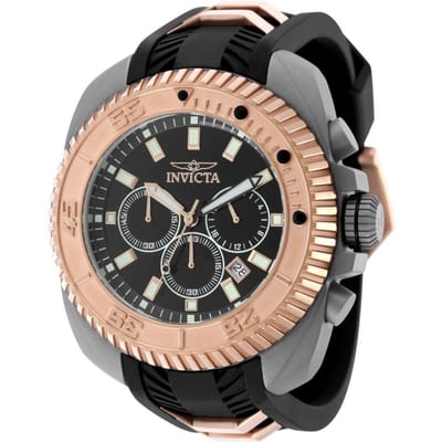 Invicta Coalition Forces 49794 Heren Horloge - Quartz Uurwerk - Roestvrij Staal met zwarte Wijzerplaat - 50mm