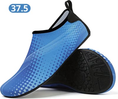 Livano Waterschoenen Voor Kinderen & Volwassenen - Aqua Shoes - Aquaschoenen - Afzwemschoenen - Zwemles Schoenen - Levendig Blauw - Maat 37.5