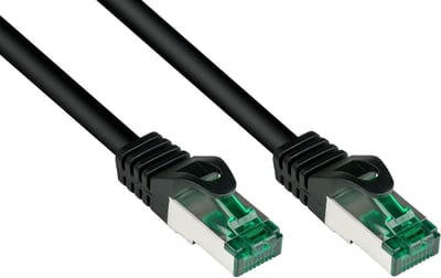 Premium Cat. 6A Outdoor Patchkabel - 20 m - IP66 - 10-Gigabit - UV- en Waterbestendig - Zwart