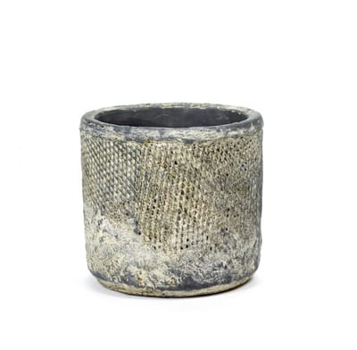 Serax Bloempot Fossil S Black Rustiek L 14.5 W 14.5 H 13.5 CM