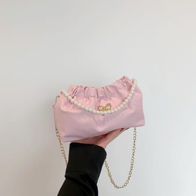 Nieuwe Tassen voor Vrouwen Niche Schoonheid Wolk Tas Ketting Crossbody Tas Modieuze Persoonlijkheid Trend Eénschouder Emmer Tas gray