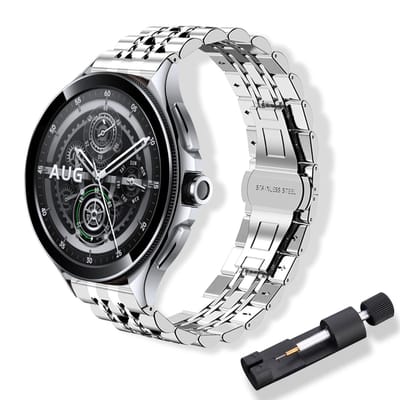 Dailygoods - Roestvrijstalen Horlogebandje, 22 mm voor Smartwatches
