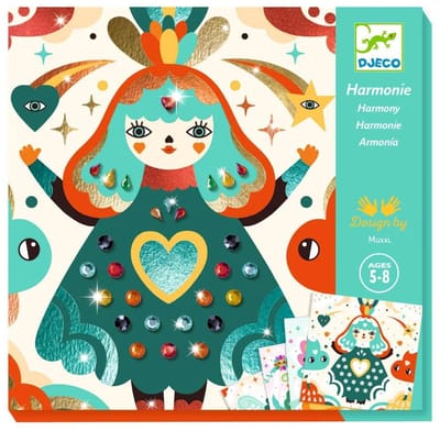 Djeco schilderijen metallic Harmony - knutselset metaalfolie en strass.