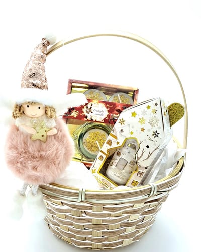 KerstCadeauset-Giftset kerst, cadeau vrouw, vriendin, haar, moeder-Handcrème kerst-Engel decoratie- Kerst theelichtje-kerstgeschenk