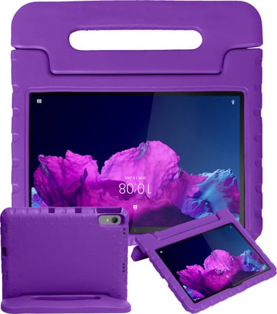 Hoesje - Geschikt voor Lenovo Tab P11 Plus - Kinderhoes Shockproof Bumper - Kidsproof Case - Tablethoes - Kinder Hoes Cover - Paars