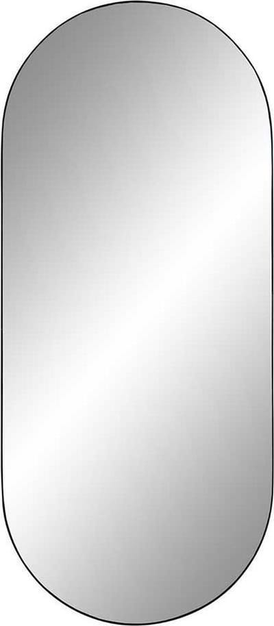 Artichok Defne Wandspiegel - Ovaal - Metalen Rand - Hal - Spiegel - Woonkamer - Minimalistisch Design - Zwart - 35 x 80 cm