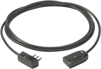 Verlengsnoer 5 meter met platte stekker - 3G0.75 zwart