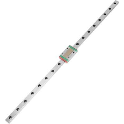 1 stuk MGN12H miniatuur lineaire railgeleider, 450 mm lang en 12 mm breed, glijblok