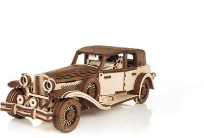Eco Wood Art - Houten Mechanische Puzzel Ferdinand Oldtimer – 278 Onderdelen – Bouwpakket