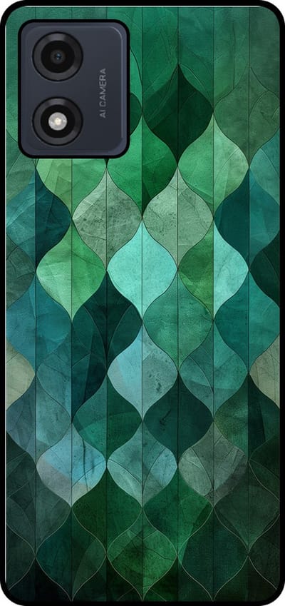 Smartphonica Telefoonhoesje Geschikt voor Motorola Moto E13 met groene bladeren opdruk - TPU backcover case green leaf design - Groen geschikt voor Motorola Moto E13