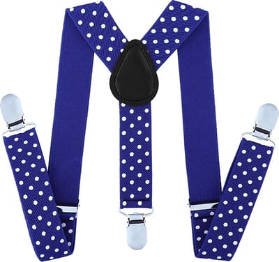 Fako Fashion - Kinder Bretels - Kinderbretels - Stippen - 65cm - Royal Blauw - Koningsblauw