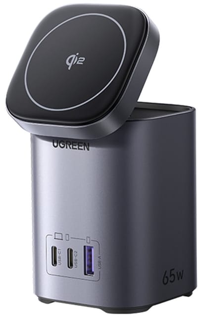 Ugreen X555 65W Gan-Oplader Voor Iphone 12, 13, 14, 15 2X Usb-C Met Snelladen