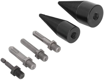 6-delige Set Houtboor Bits met Verwijderbare Kegels, Carbon Staal en Temperen voor Precisieboren in Hout