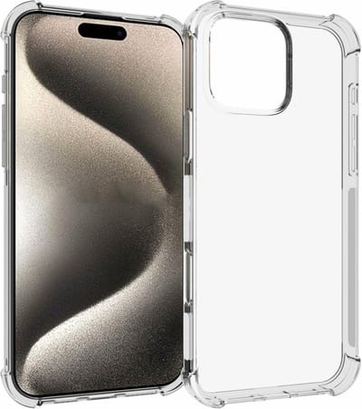 Coverup Hoesje - Geschikt voor iPhone 16 Pro Max Hoesje - Coverup TPU Back Cover met AirBag Corners - Transparant