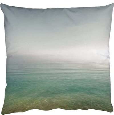 Sierkussens - Kussentjes Woonkamer - 50x50 cm - Zee - Horizon - Blauw - Mist