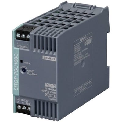 Siemens 6EP13325BA00 DIN-rail netvoeding 24 V/DC 2.5 A 60 W Aantal uitgangen:1 x Inhoud 1 stuk(s)