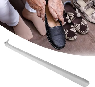 Langwerpige RVS Schoenlepel voor Makkelijk Aantrekken van Schoenen - Ideaal voor Mannen, Vrouwen, Kinderen en Zwangerschap - Perfect voor Laarzen en Sneakers