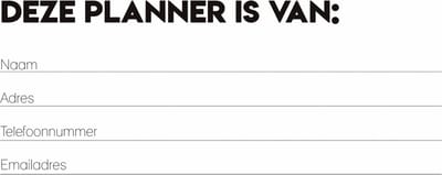 Studio Ins & Outs Planner A5 - Okergeel