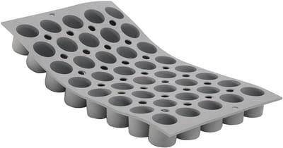Siliconen Bakvorm - Flexibele Mal - Mini Gebakjes Maken - Hittebestendig tot 300°C - 30 x 17.6 cm - Grijs