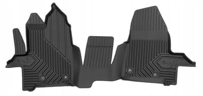 Frogum - No.77 - Automatten 3D - Geschikt voor FORD Transit Custom (2012-2023) - Handgeschakeld - 1-delig - TPE Rubber - Zwart