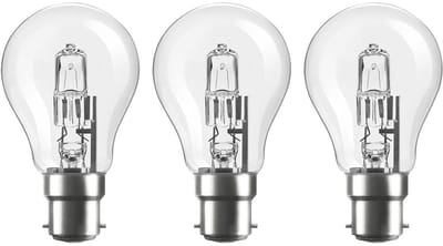 Modee B22 Halogeen Lamp Dimbaar 28W ECO - 370lm - 2700K - Warm Wit - ECO Halogeen Globe A55 - 3 stuks