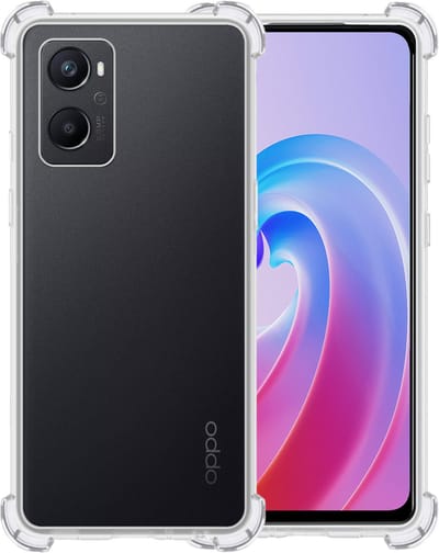 Hoesje - Geschikt voor OPPO A76 - Sterk & Shockproof - Siliconen Shock Case - Hoes Cover - Telefoonhoes - Transparant