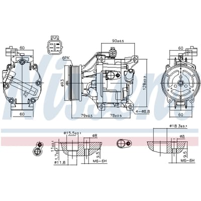 Compressor airconditioning NISSENS 890036