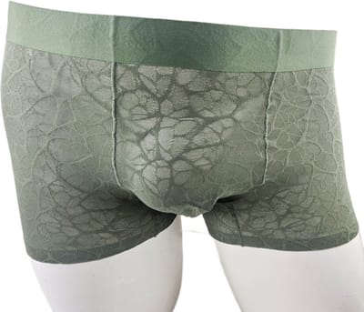 BamBella ® - Boxershorts - maat S/M - Boxer short onderbroek kort kant strak groenkant heren onderbroeken strak