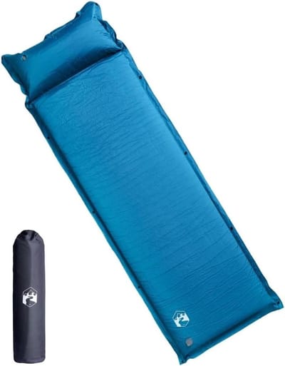 Camping Matras - Slaapmat - Buiten slapen - Zelfopblaasbaar met kussen - 190 x 64 cm - Turquoise