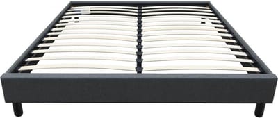 Bedframe Stof - Lattenbodem - Slaapkamer Meubel - Modern Design - 140 x 190 cm - Grijs Antraciet