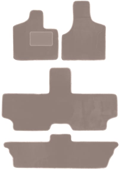 Beige velours vloermatten voor: Chrysler Voyager III 7-zits (2001-2007)