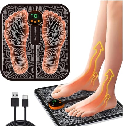 Voetmassage Apparaat - Massagemat - Massageapparaten - met Bediening - EMS Massage - Stimuleert Bloedsomloop - Acupressuur - Draagbaar - Meerdere Massagestanden
