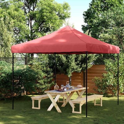 Partytent Pop-up - Feesttent Vouwbaar - Buitenfeest Organiseren - Waterafstotende Stof - 292 x 292 cm - Bordeauxrood