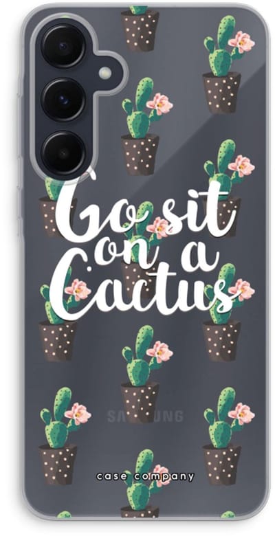 Case Company® - Hoesje geschikt voor Samsung Galaxy A55 hoesje - Cactus quote - Soft Cover Telefoonhoesje - Bescherming aan alle Kanten en Schermrand