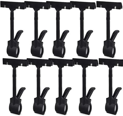 Dailygoods- Prijsdisplay Draaibaar - Verstelbare Clip - Standhouder - Tag Houder - Pack van 10 Stuks - Geschikt voor Diverse Voorwerpen - Prijsclip
