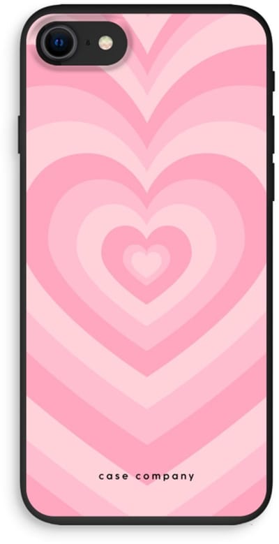 Case Company® - Hoesje geschikt voor iPhone 8 hoesje - Hart Roos - Biologisch Afbreekbaar Telefoonhoesje - Bescherming alle Kanten en Schermrand