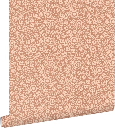 ESTAhome behang bloemetjes licht terracotta - 50 x 900 cm - 131670