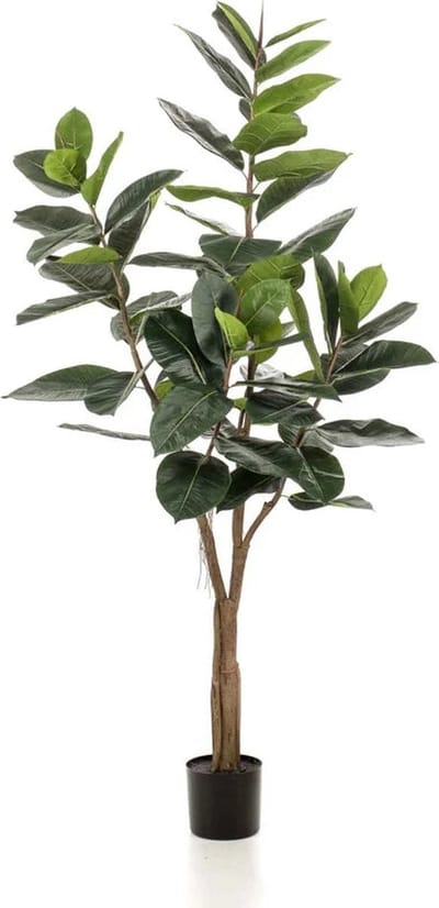 Emerald - Kunstboom Ficus Elastica 180cm - Kunstplant voor binnen
