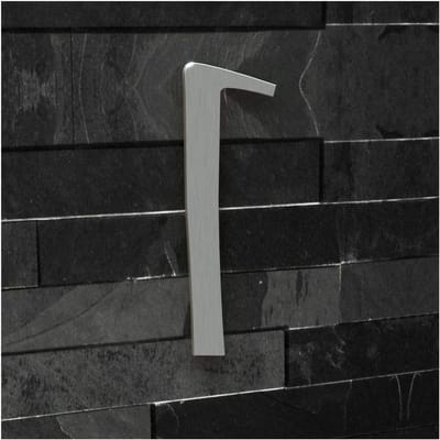 Huisnummer 1 - Adrescijfer - Huis Entree - Klassiek Lettertype - 20 cm - Roestvrij Staal