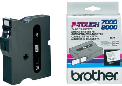 Brother TX-241 Zwart op wit TX labelprinter-tape