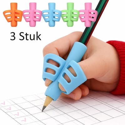 Potloodgrips 3 Stuk I Vingergrip Schrijfhulp Kinderen & Ouderen I Potloodhouder I Penhouder I Schrijfhulpmiddelen