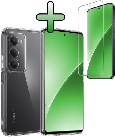 Hoesje Met Screenprotector - Geschikt voor Xiaomi 15 - Sterk & Shockproof - Back Cover - Siliconen Case - Telefoon Hoes - Transparant