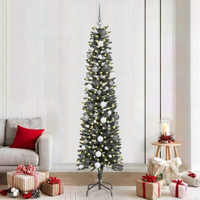 vidaXL Kunstkerstboom met 300 LED Groen 210 cm PVC en Plastic en Staal