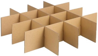 Solidchoice- Scheidingswanden Karton - Set voor Verhuisdozen - Bescherming Breekbare Voorwerpen - Efficiënt Inpakken - Kakikleurig - Vermindert Risico op Stoten