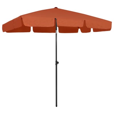 vidaXL - Strandparasol - 200x125 - cm - terracottakleurig