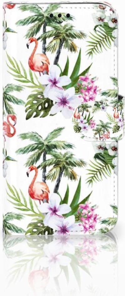 Samsung Galaxy J5 2017 Telefoonhoesje met Pasjes Flamingo Palms