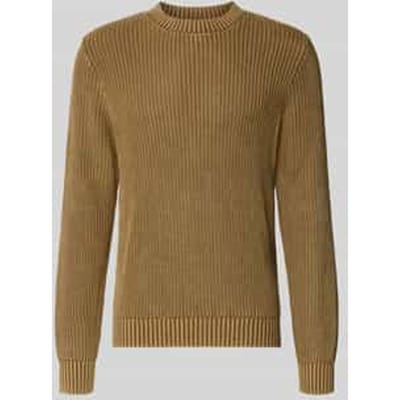Gebreide pullover met geribde boorden