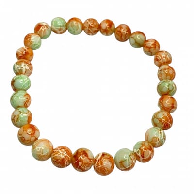 Armband-Ella-oranje-groen-natuursteen - Charme Bijoux
